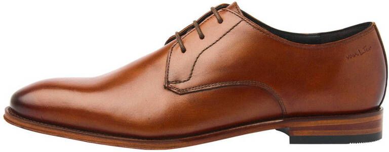 Van Lier Madison leren veterschoenen cognac