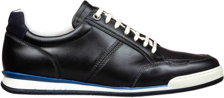 Van Lier Magnus leren sneakers donkerblauw