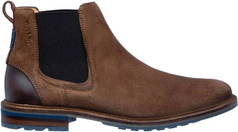 Van Lier Monti suède chelsea boots roest cognac