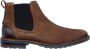 Van Lier Monti suède chelsea boots roest cognac - Thumbnail 1