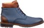 Van Lier nubuck veterschoenen blauw - Thumbnail 1