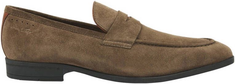 Van Lier Portofino suède loafers taupe