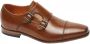 Van Lier Rhodes leren gespschoenen cognac - Thumbnail 1