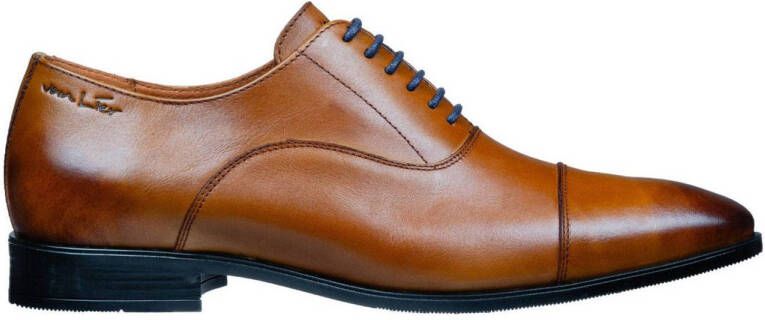 Van Lier Riva leren veterschoenen cognac