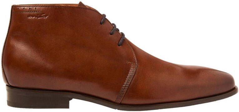 Van Lier Santorini leren veterschoenen cognac