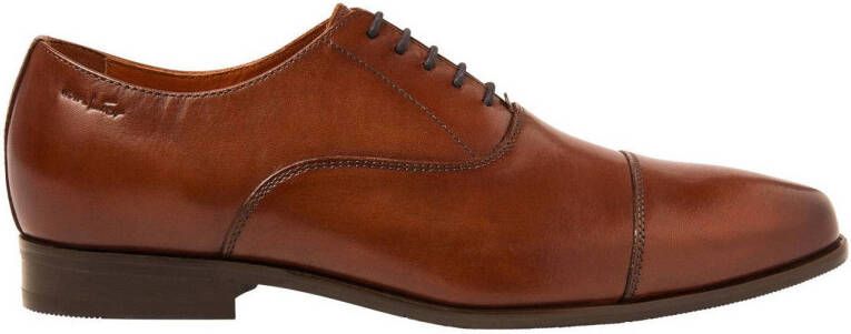 Van Lier Santorini leren veterschoenen cognac