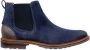 Van Lier suède chelsea boots blauw - Thumbnail 1