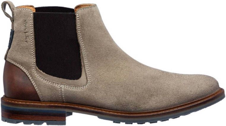 Van Lier suède chelsea boots taupe