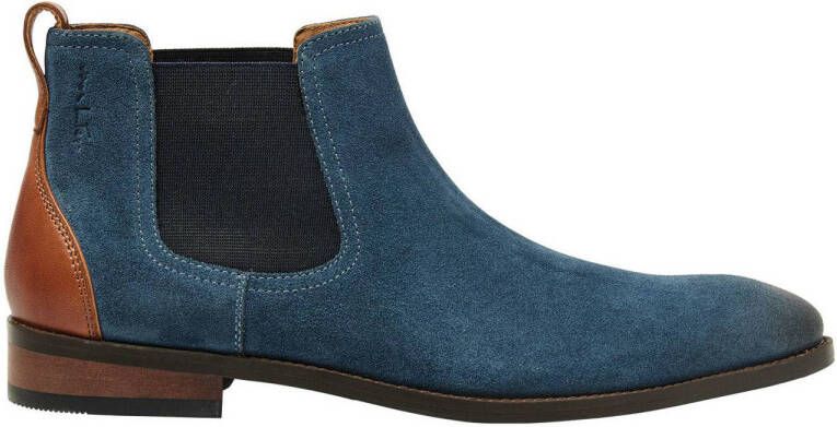 Van Lier Vienna suède chelsea boots blauw