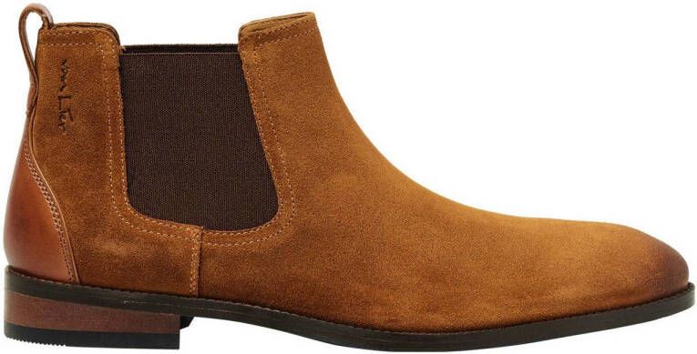 Van Lier Vienna suède chelsea boots cognac