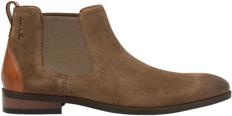 Van Lier Vienna suède chelsea boots taupe