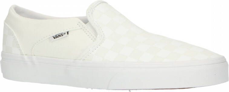 VANS Asher Slip On Checkerboard sneakers wit lichtgrijs