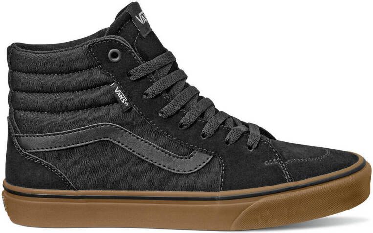 Vans Sk8-Hi Schoenen Black Leer Textil 5 Foot Locker