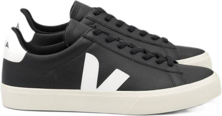 Veja Campo leren sneakers zwart wit