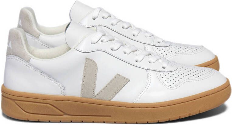 Veja V-10 leren sneakers wit beige