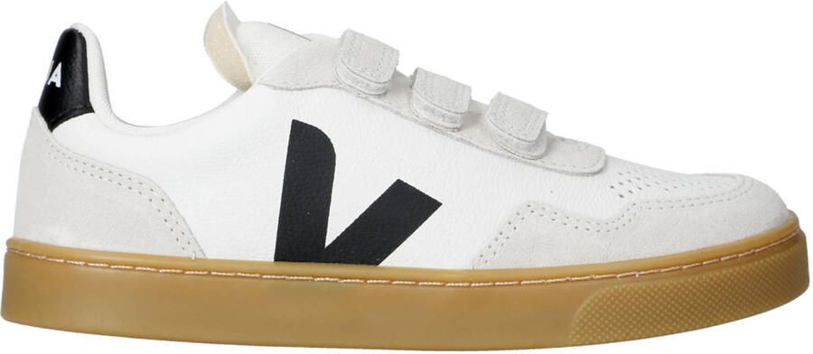 Veja Small V-90 leren sneakers wit blauw