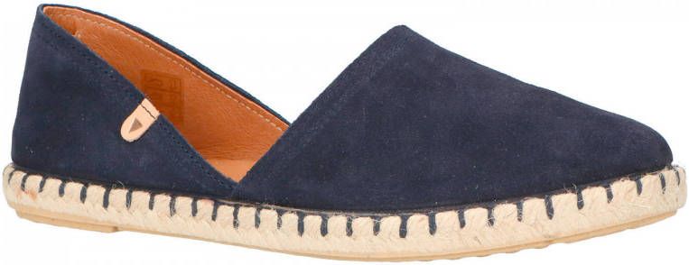 Verbenas Carmen Serraje suède espadrilles donkerblauw