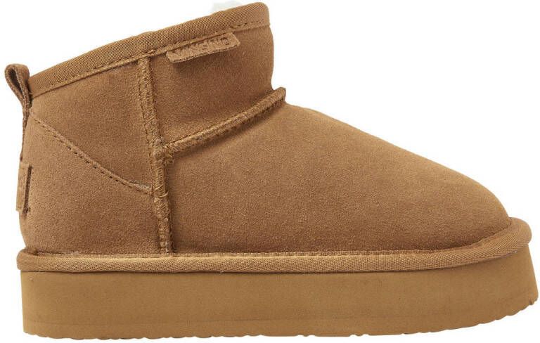 Vingino Sofia Low suède enkelboots cognac