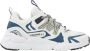 VINGINO Stef chunky leren sneakers wit blauw Jongens Leer Meerkleurig 28 - Thumbnail 1