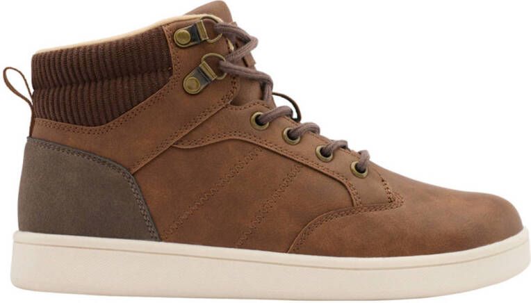 Vty gevoerde sneakers cognac