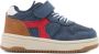 Vty sneakers denimblauw rood - Thumbnail 1