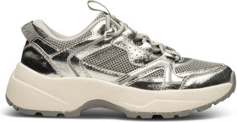 Woden Sportieve en Aantrekkelijke Sif Metallic Sneaker Gray Dames