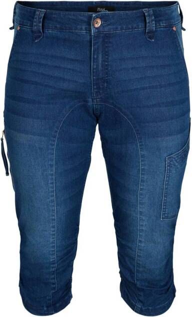 Zizzi high waist slim fit broek medium blue denim