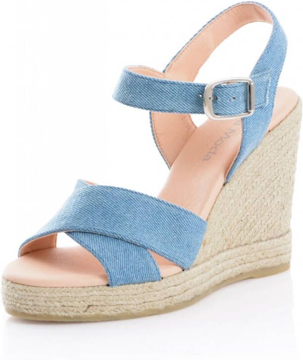 Alba moda Sandaaltje in denimlook Blauw