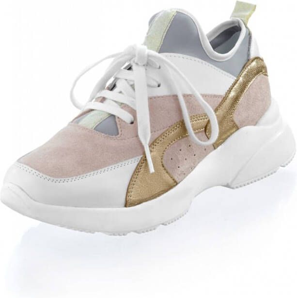 Alba moda Sneaker van een materialenmix Nude Wit