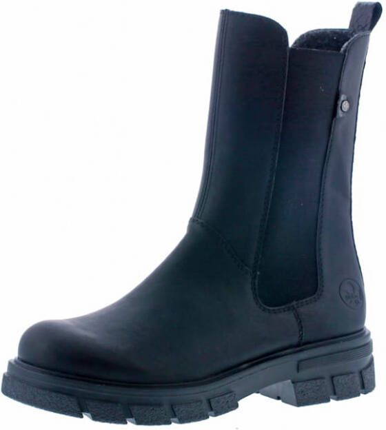 Rieker Chelsea boot met grote elastische inzet Zwart