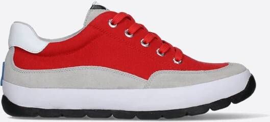 Wolky Shoe > Outlet > Veterschoenen Babati rood canvas suede