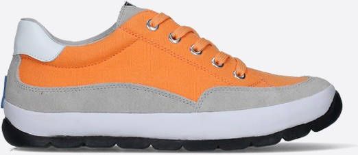 Wolky Shoe > Outlet > Veterschoenen Babati oranje canvas suede