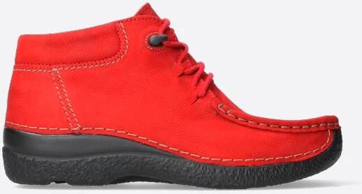 Wolky Veterschoenen Seamy Moc donkerrood nubuck