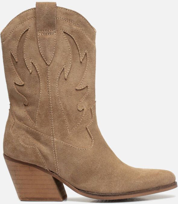 Ann Rocks Cowboylaarzen beige Nubuck Dames - Foto 1