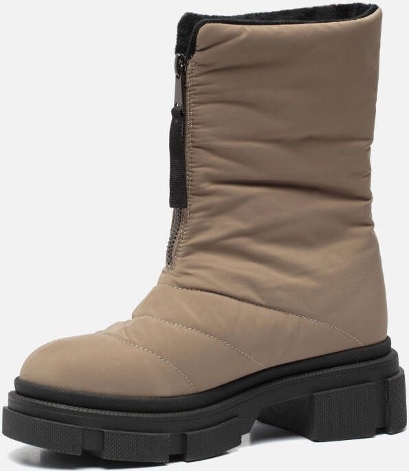 Ann Rocks Rits boot nylon taupe Textiel Dames