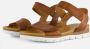 AQA Shoes A8570 Volwassenen Platte sandalenDames Sandalen Cognac - Thumbnail 2