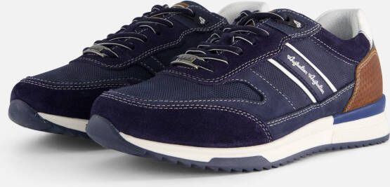 Australian Blauwe Leren Sneakers met Comfortabele Pasvorm Blue Heren