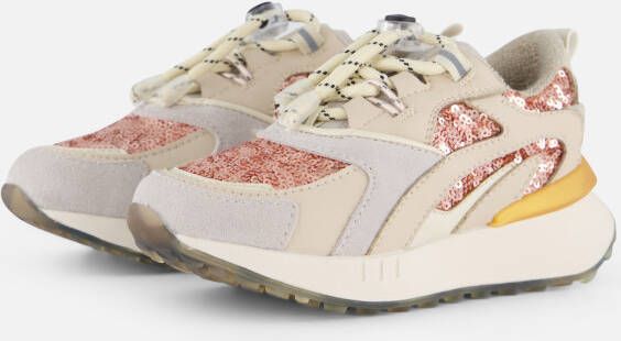 Barst! Glitter Sneakers beige Leer