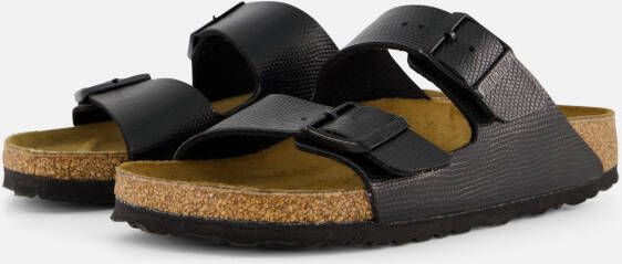 Birkenstock Slippers Arizona BF Shiny Lizard Black