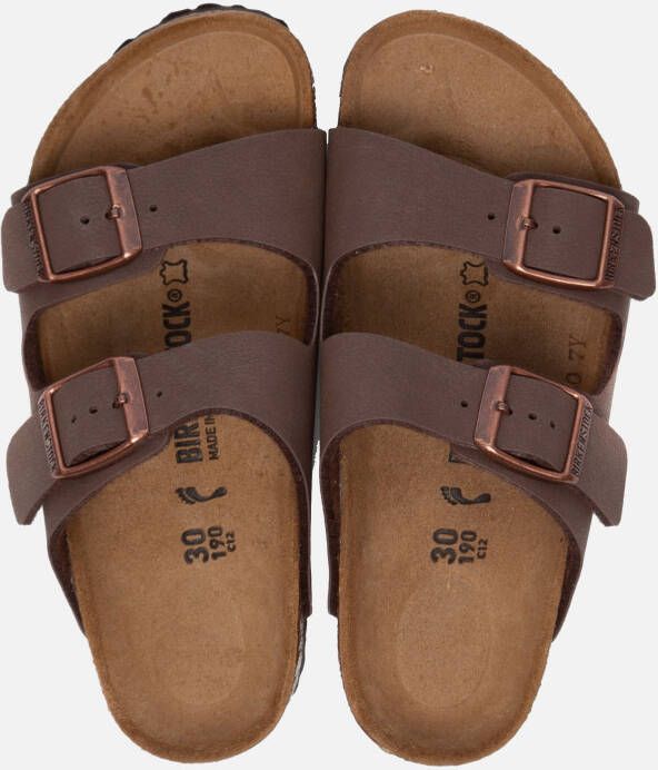 Birkenstock Kindersandalen Arizona Birko Flor Birkibuc Etroit Bruin