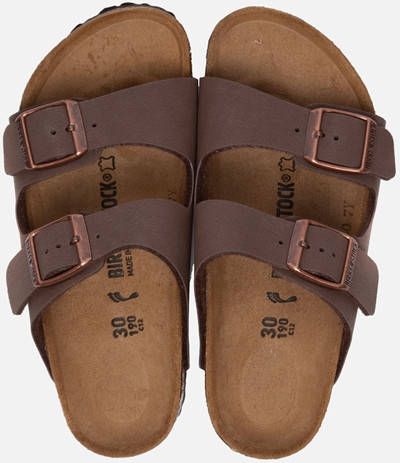 Birkenstock Kindersandalen Arizona Birko Flor Birkibuc Etroit Bruin