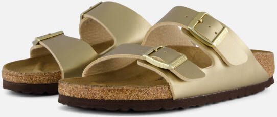 Birkenstock Arizona Slippers goud Imitatieleer