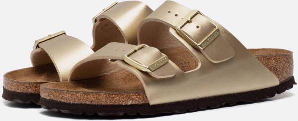 Birkenstock Arizona Slippers goud Synthetisch