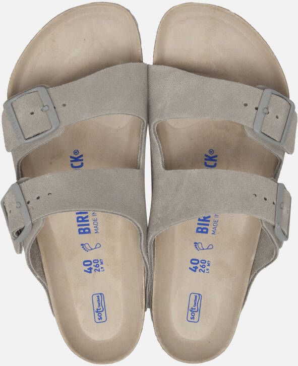 Birkenstock Arizona slippers grijs Nubuck