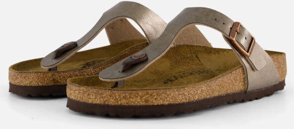 Birkenstock Gizeh Slippers brons Imitatieleer