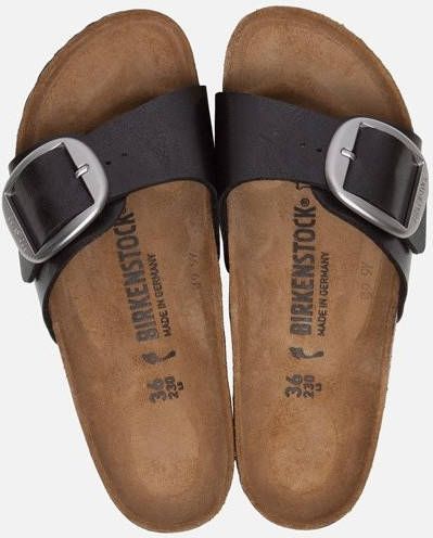 Birkenstock Madrid Big Buckle slippers zwart