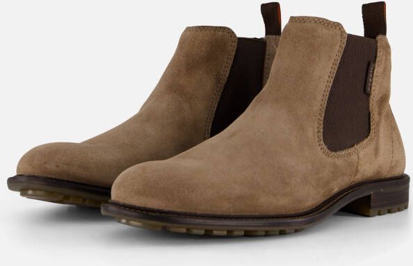 Bugatti Taupe Suede Chelsea Boot voor Heren Beige Heren