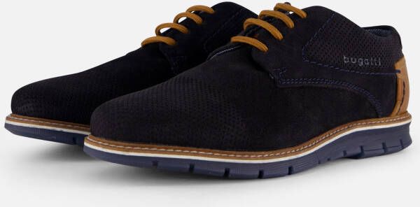 Bugatti Simone Sneakers blauw Suede