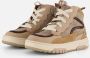 BunniesJR 224841-106 Meisjes Hoge Sneakers Beige Nubuck Veters - Thumbnail 1