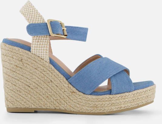 Cellini Espadrilles blauw Textiel